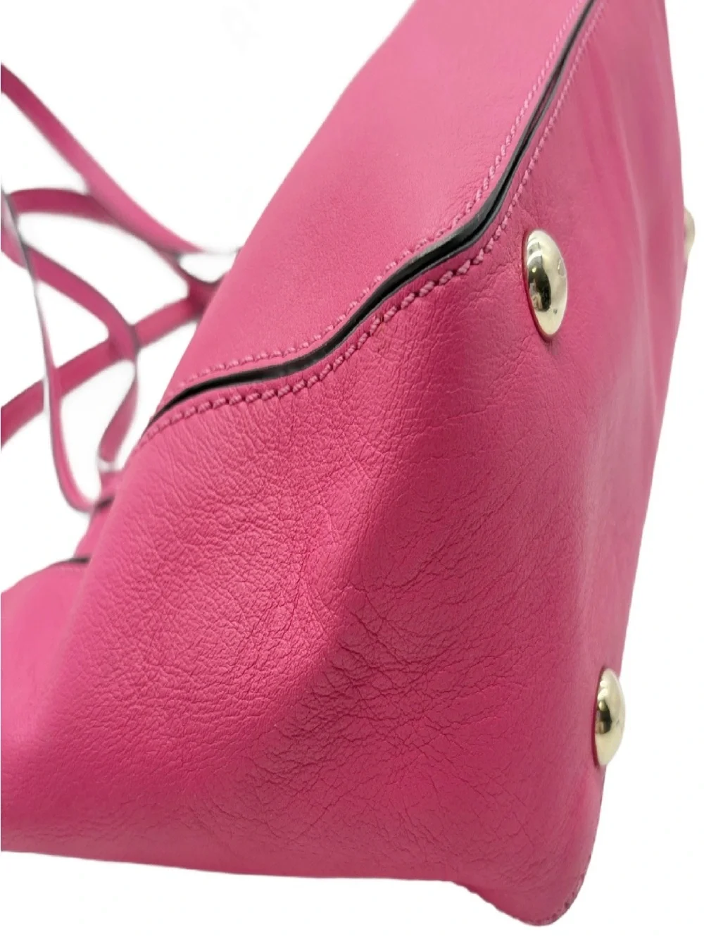 Stylish Pink Stud-Accent Tote Bag - Women